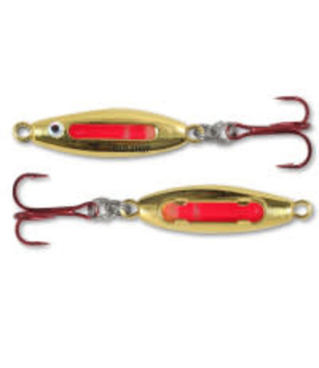 NORTHLAND FISHING TACKLE UV Glo-Shot Fire-Belly Spoon 3/8 oz Gold Shiner