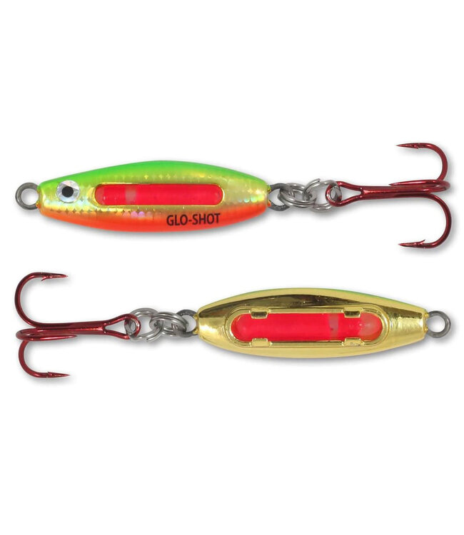 NORTHLAND FISHING TACKLE UV Glo-Shot Fire-Belly Spoon 3/8 oz UV Golden Perch
