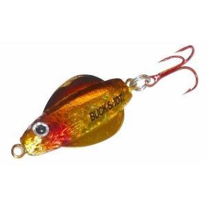 NORTHLAND FISHING TACKLE Buck-Shot Rattle Glider Spoon 1/8 oz Gold Shiner