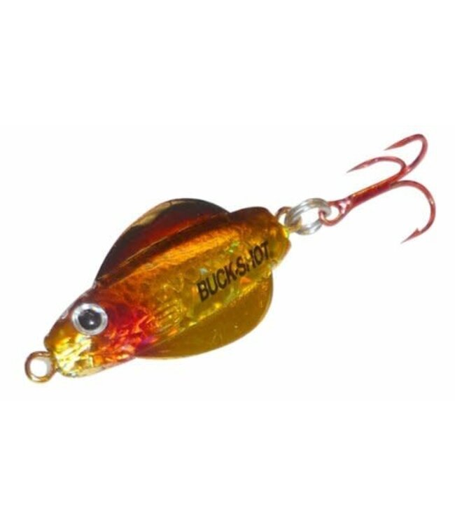NORTHLAND FISHING TACKLE Buck-Shot Rattle Glider Spoon 1/8 oz Gold Shiner