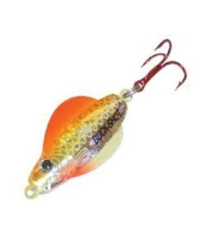 NORTHLAND FISHING TACKLE Buck-Shot Rattle Glider Spoon 3/8 oz Glow Chub