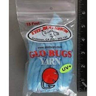 THE BUG SHOP GLO BUG YARN 15'/PKG LIGHT BLUE - YLBL