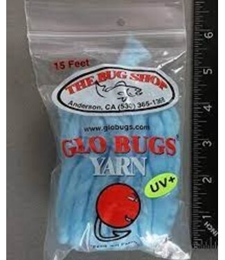 THE BUG SHOP GLO BUG YARN 15'/PKG LIGHT BLUE - YLBL