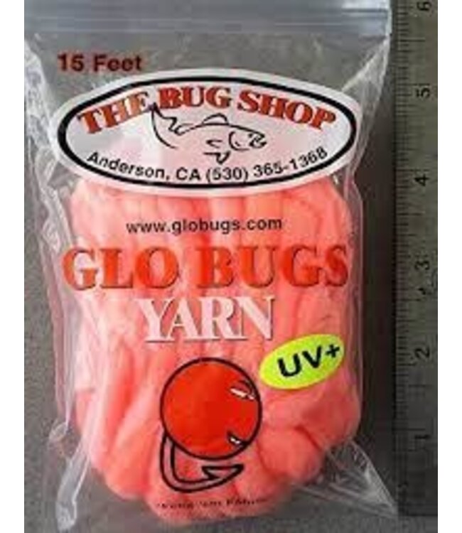 THE BUG SHOP GLO BUG YARN 15'/PKG PEACHY KING - YPK