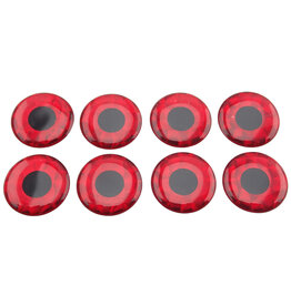 Wapsi FLAT STICK ON EYES 1/4" HOLO.RED (EYS3337)