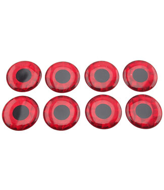 Wapsi (EYS1337) FLAT STICK ON EYES 1/8" HOLO RED