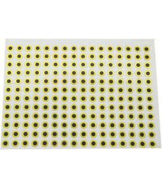 Wapsi (EYS7349) FLAT STICK ON EYES 7/32" HOLO.GOLD