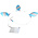 HAMMERHEAD TACKLE HAMMERHEAD COWBELLS  4/0  4.25" -  UV LIGHT BLUE DEW  UV455