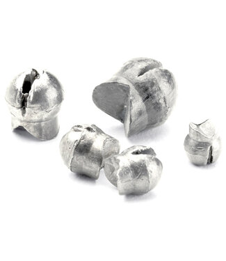 BULLET WEIGHT REUSABLE SPLIT SHOT 9/16 OZ LEAD 1#  30pc NYS LEGAL