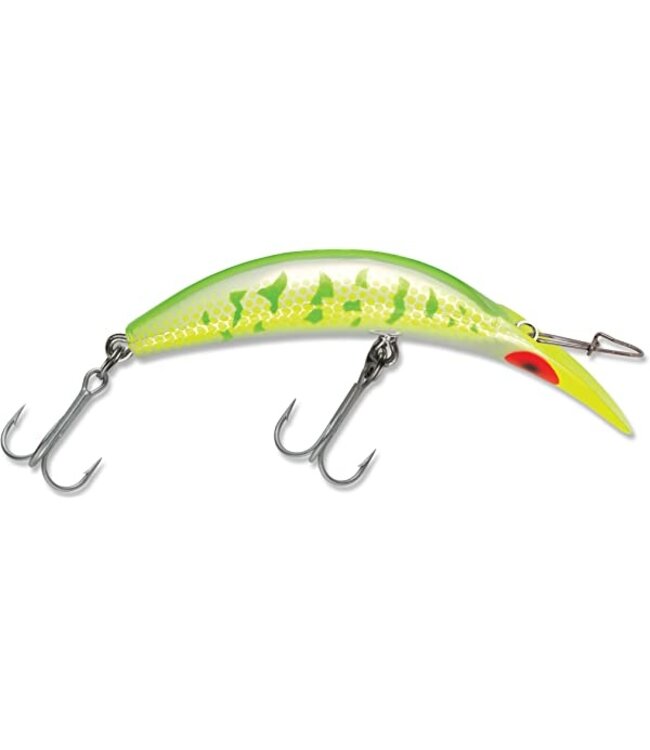 (5414-014-1601) KWIKFISH K14 (RATTLE) 4-1/4" FLUORESCENT CHARTREUSE / GREEN UV