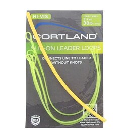 Cortland Slip-On Leader Loops - 4 Per Bag Cortland Yellow Leader Loops