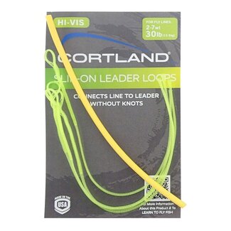 Cortland Slip-On Leader Loops - 4 Per Bag Cortland Yellow Leader Loops