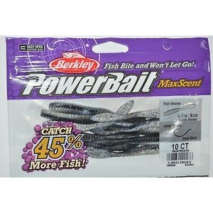 Berkley MaxScent 3.6in Flatworm Smoke Black Purple - All Seasons Sports