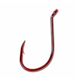 Wright & McGill Co. EAGLE CLAW SZ-6 LAZER OCTOPUS SHORT SHANK OFFSET EYE-UP RED 11/PK