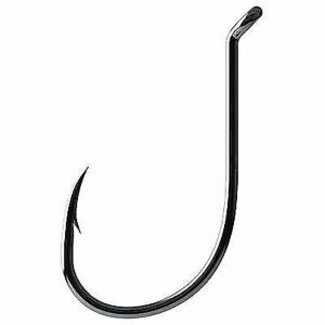 LAZER OCTOPUS SHORT SHANK OFFSET UP EYE Platinum Black 54hks per pack