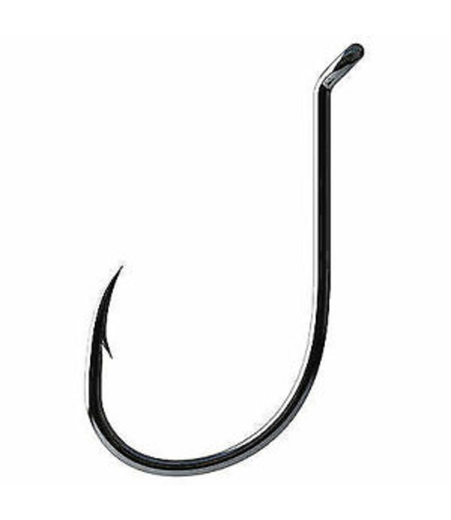 LAZER OCTOPUS SHORT SHANK OFFSET UP EYE Platinum Black 54hks per pack