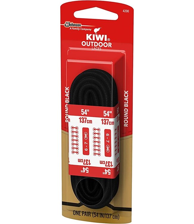 BLACK 54 INCH BOOT LACES
