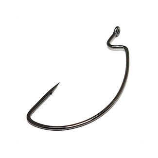 Spro Corp. GAMAKATSU Worm hook, Offset, ExtraWide Gap, NSBlackSz.6/0,  3/pk
