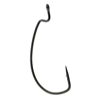 Spro Corp. GAMAKATSU Worm hook, Offset, ExtraWide Gap, NSBlackSz.4/0,  4/pk
