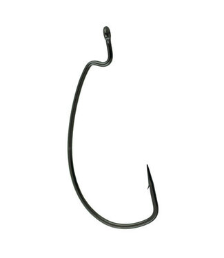 Spro Corp. GAMAKATSU Worm hook, Offset, ExtraWide Gap, NSBlackSz.4/0,  4/pk
