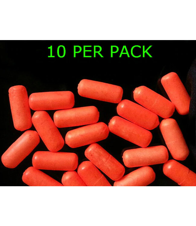 BAIT RIG FLOATS  FLO RED 1/4"