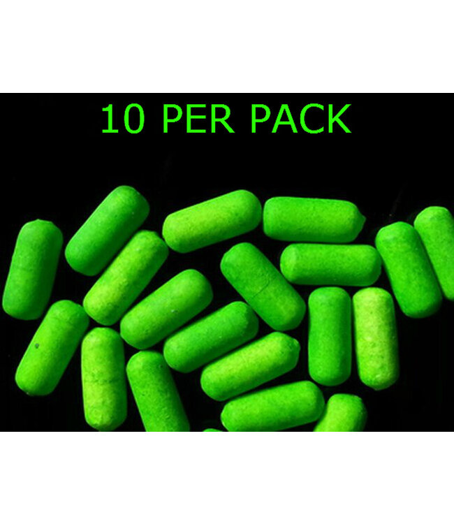 BAIT RIG FLOATS  CHART/GREEN 1/4"
