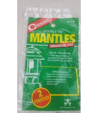 COGHLANS LANTERN MANTLES GAS, DOUBLE TIE, 2/PK, CP=25