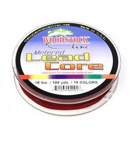 WOODSTOCK LINE CO. WOODSTOCK 18# LEAD CORE LINE 100YD 10 COLOR