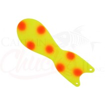 (SD70037-6) SPIN DOCTOR FLASHER 6" YELLOW COHO DOTS
