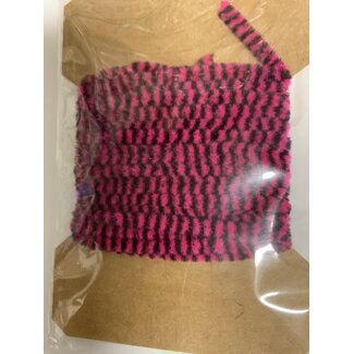 Wapsi VARIEGATED CHENILLE MED, BLACK/FL. RED (VG2393)