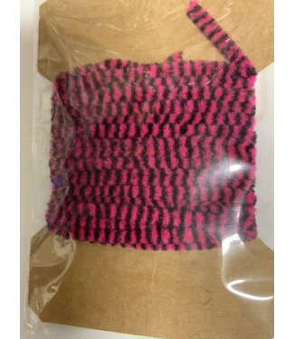Wapsi VARIEGATED CHENILLE MED, BLACK/FL. RED (VG2393)