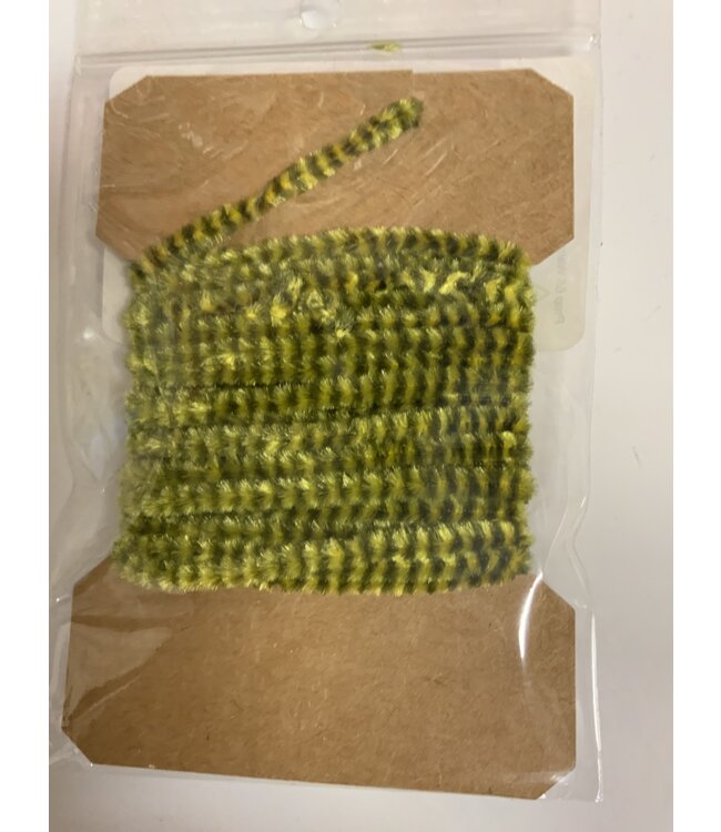 Wapsi (VG2307) VARIEGATED CHENILLE MED, DK.OLIVE/YELLOW