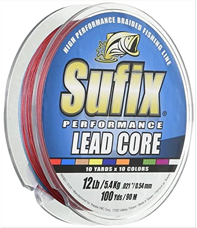 Sufix Performance Lead Core 27 lb Metered 100yd 10 COLOR