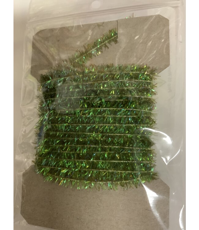 Wapsi (CTL089) TINSEL CHENILLE LARGE, OLIVE/PEARL