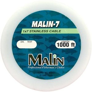 MALIN COMPANY, INC MALIN 7-STRAND STAINLESS STEEL WIRE 30# 1000ft BRITE 1x7 .015 DIAMETER