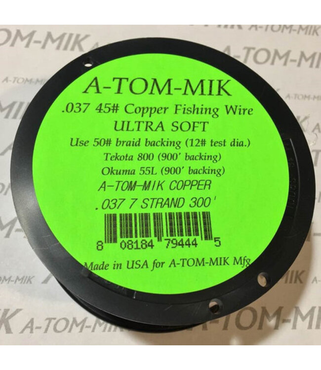 A-TOM-MIK MFG. A-TOM-MIK 300' COPPER MULTISTRAND TROLLING .037 WIRE