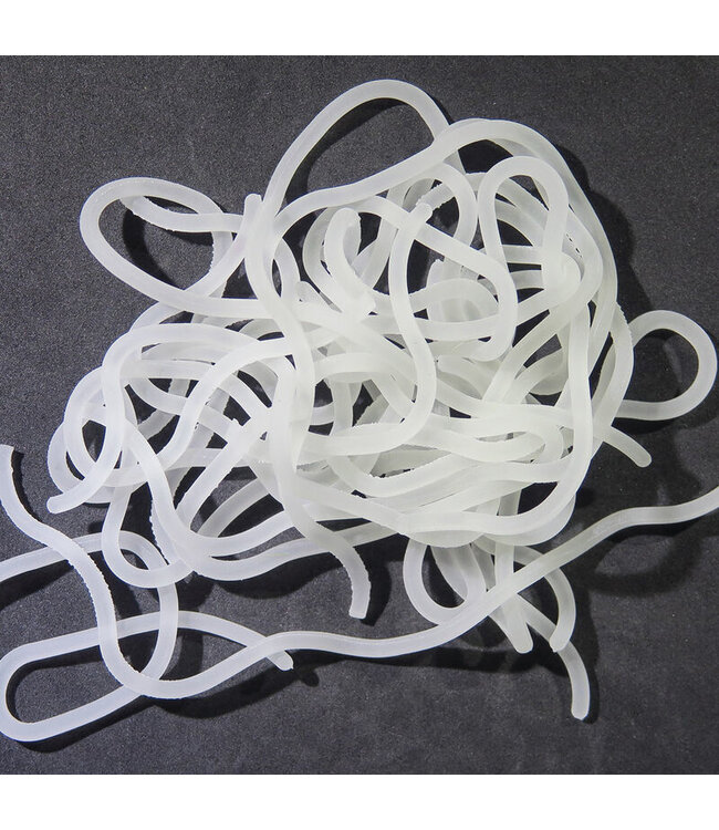 Caster's Squirmito The Original Squiggly Worm Material #65 Clear White CSQ65
