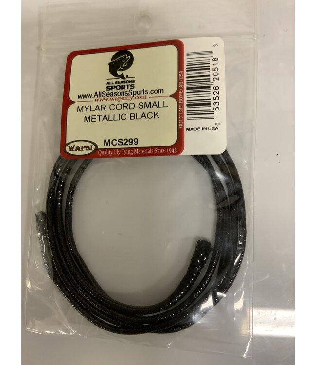 Wapsi MYLAR CORD SMALL METALLIC BLACK MCS299