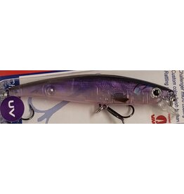 Challenger Plastic Products JL120-904G-1 CHALLENGER JR. MINNOW 3-1/2” 5/16 OZ UV PUR CRYSTAL PK BELLY