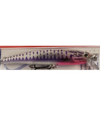 Challenger Lures JL120-T14 CHALLENGER JR. MINNOW 3-1/2” 5/16 OZ CHROME PUR SPLASH/PINK BELLY