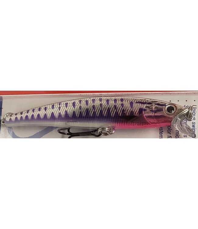 Challenger Lures JL120-T14 CHALLENGER JR. MINNOW 3-1/2” 5/16 OZ CHROME PUR SPLASH/PINK BELLY