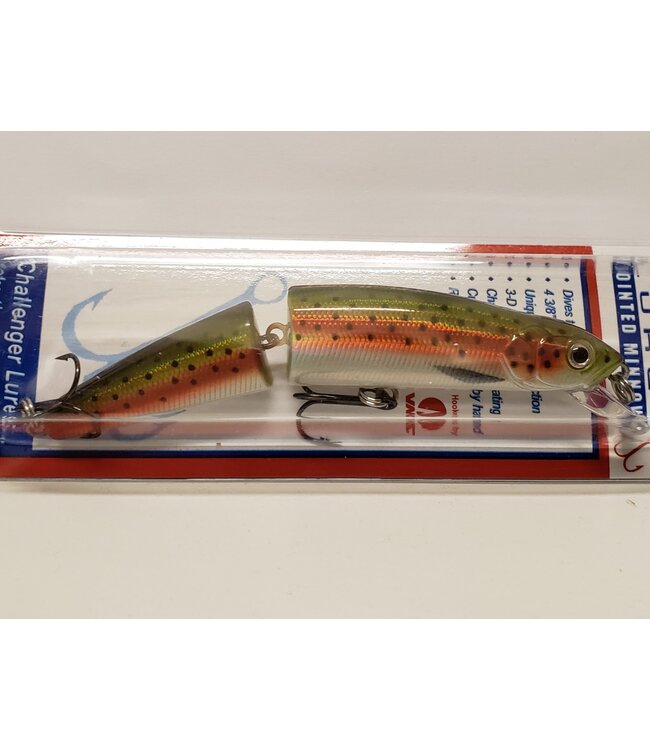 Challenger Lures MG010-071 CHALLENGER JOINTED MINNOW 4-3/8" 1/2 OZ RAINBOW METALLIC