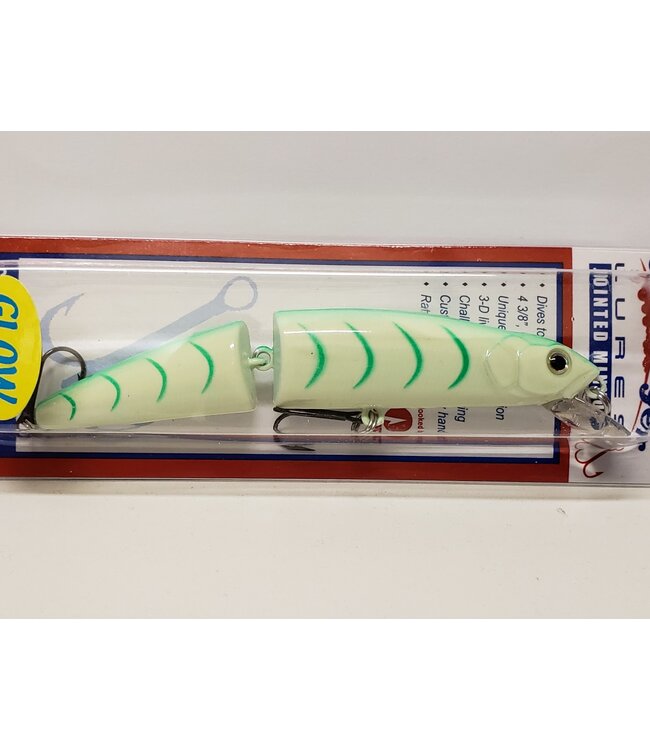 Challenger Lures MG010-T07 CHALLENGER JOINTED MINNOW 4-3/8" 1/2 OZ GLOW GREEN