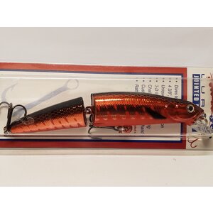 Challenger Plastic Products MG010-T10 CHALLENGER JOINTED MINNOW 4-3/8" 1/2 OZ COPPER ORANGE FLASH