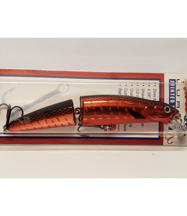 Challenger Lures MG010-T10 CHALLENGER JOINTED MINNOW 4-3/8" 1/2 OZ COPPER ORANGE FLASH