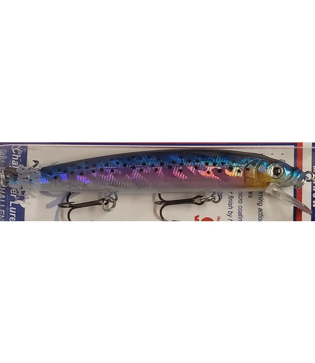 Challenger Lures EG033-134 CHALLENGER MINNOW 4-1/2” 3/8 OZ BLUE/SILVER/YELLOW CHEEK