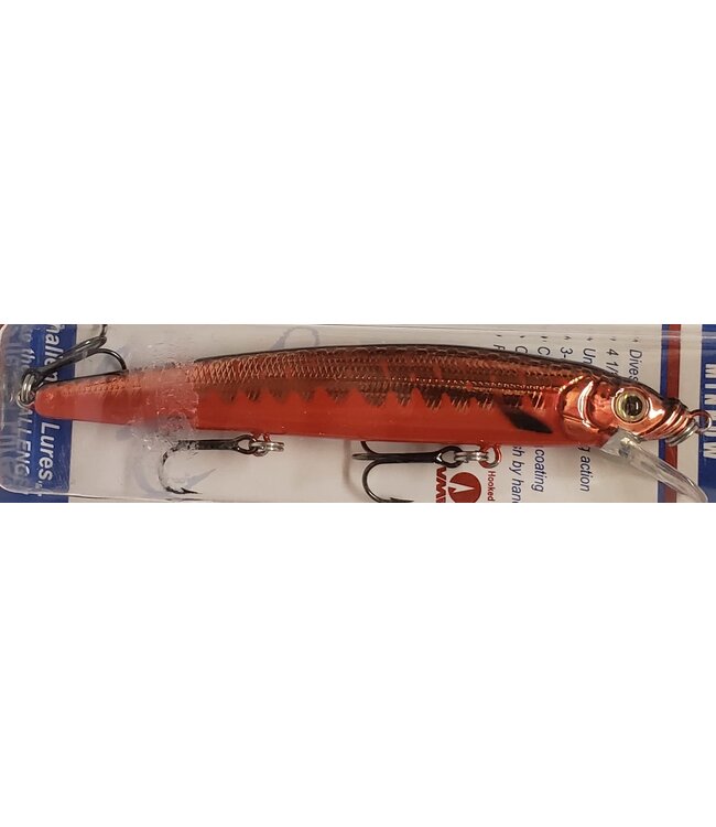Challenger Lures EG033-T10 CHALLENGER MINNOW 4-1/2” 3/8 OZ COPPER ORANGE SPLASH
