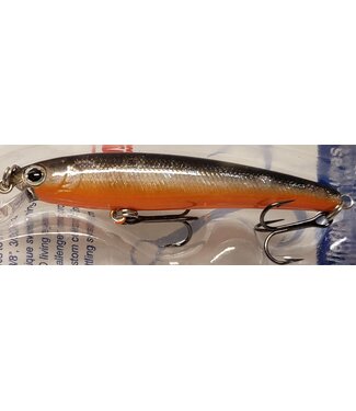 Challenger Lures JL034-010 CHALLENGER MICRO FLOATING MINNOW 2-3/8” 3/32 OZ SIL/OR BELLY/BLK BACK