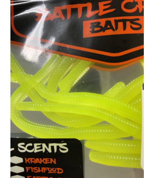 Battle Creek W004-WORM-CHARTREUSE-10 CT GARLIC