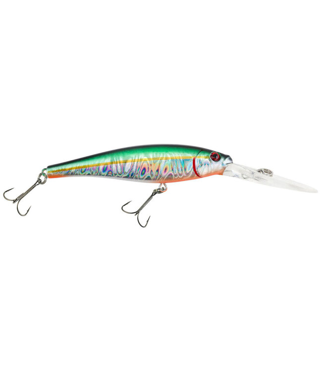 PURE FISHING BERKLEY FLICKER MINNOW SZ 11  4-1/4" 1/2 OZ DEPTH 18'-23' SLICK GREEN ALEWIFE